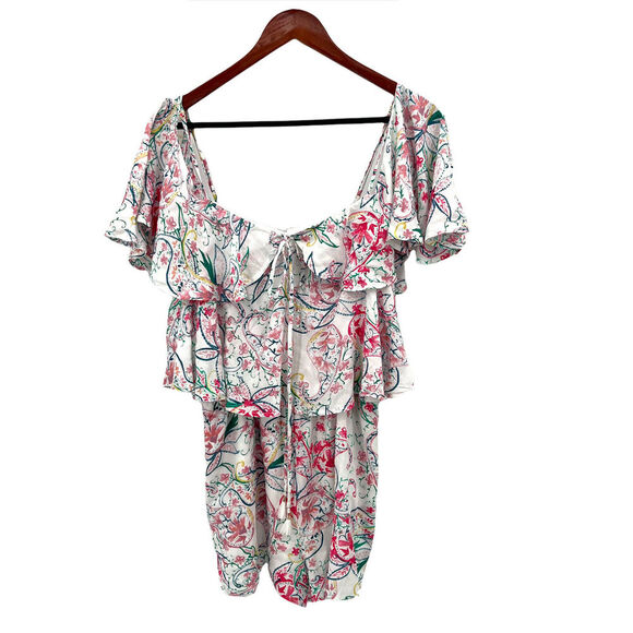 L*Space Paisley Perfect Seaside Romper Large - Picture 2 of 6